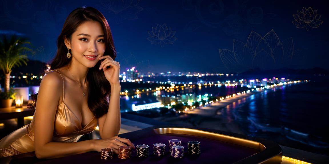 Người chơi thư giãn bên bờ biển Mũi Né và tham gia game bài trực tuyến